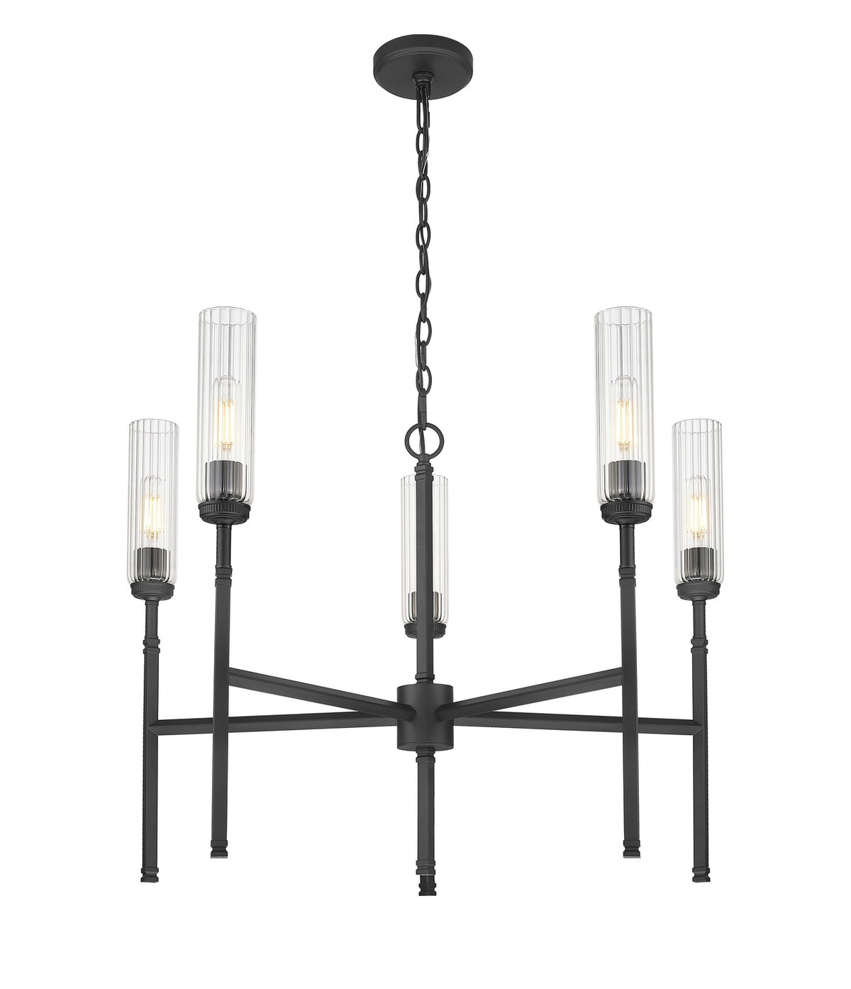 Lustre Esme Noir mat, nombre ampoules 5 – vue 2