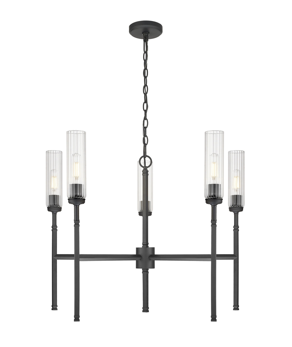 Lustre Esme Noir mat, nombre ampoules 5 – Z-Lite