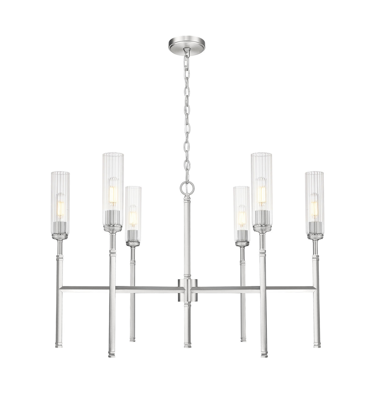 Lustre Esme Nickel brossé, nombre ampoules 6 – Z-Lite