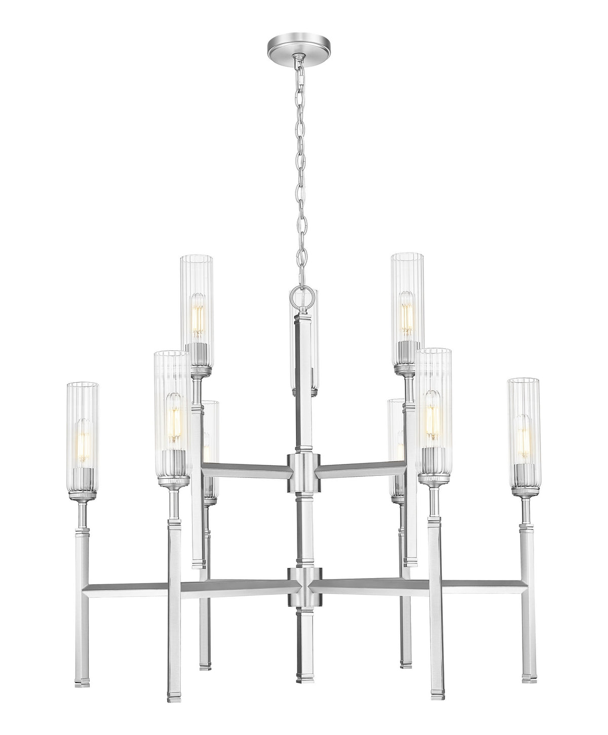 Lustre Esme Nickel brossé, nombre ampoules 9 – Z-Lite