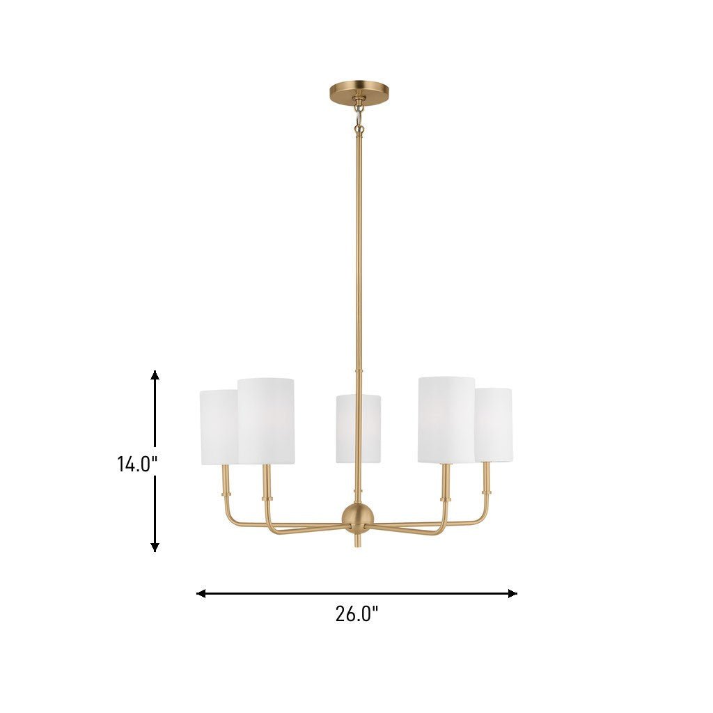 Lustre Foxdale - Nickel brossé 36" by Visual Comfort Studio | Luminaires & cie
