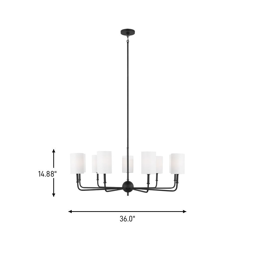 Lustre Foxdale - Nickel brossé 36" by Visual Comfort Studio | Luminaires & cie