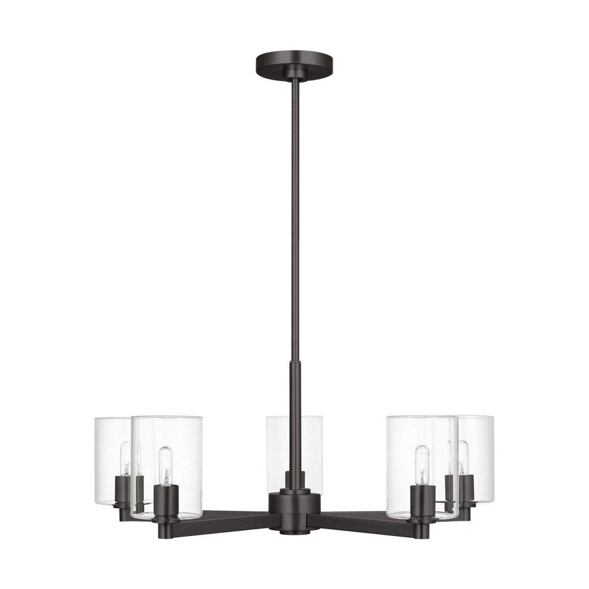 Lustre Fullton - Noir minuit Transparent 5 by Visual Comfort Studio | Luminaires & cie