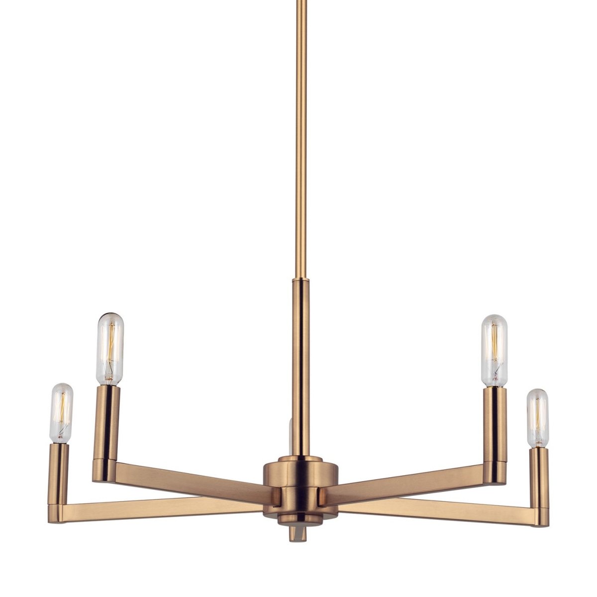 Lustre Fullton - Nickel brossé Transparent 9 by Visual Comfort Studio | Luminaires & cie