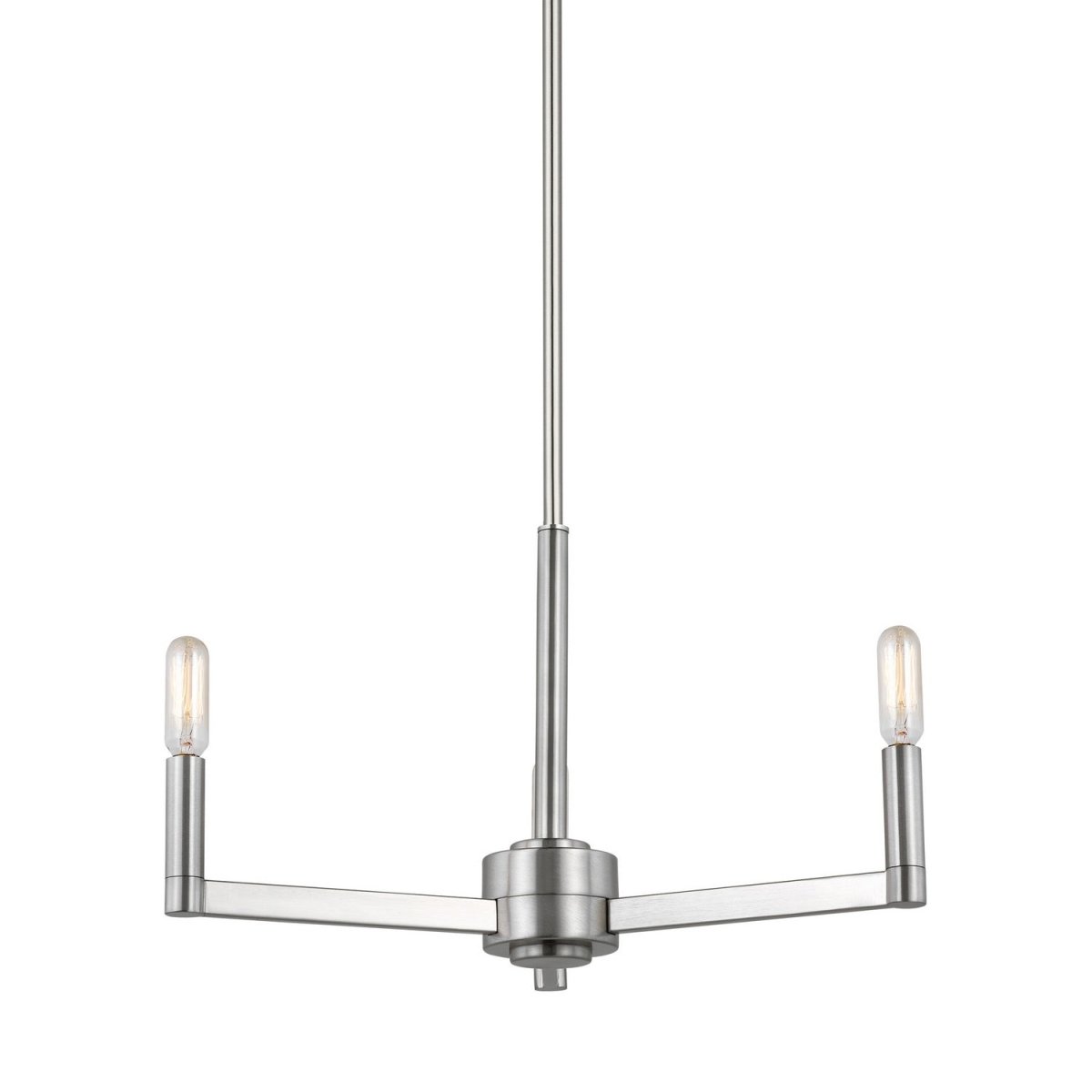 Lustre Fullton - Nickel brossé Transparent 9 by Visual Comfort Studio | Luminaires & cie