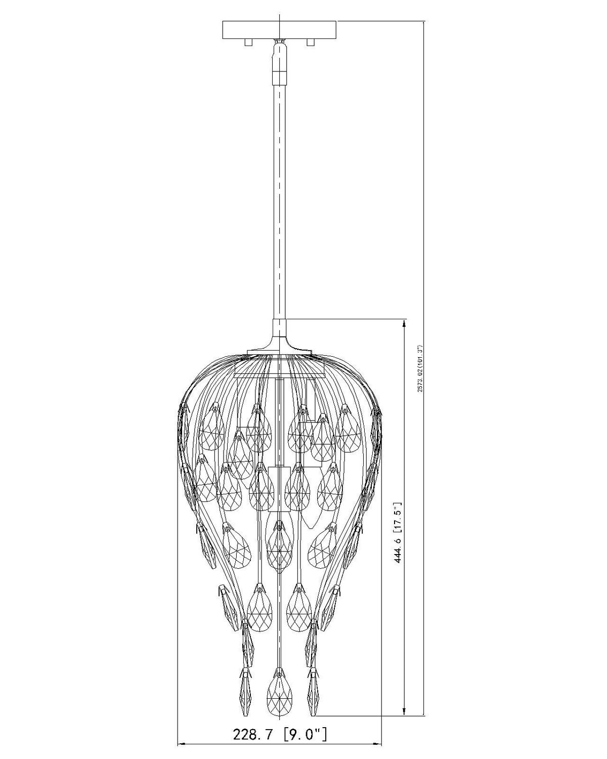 Lustre Gabriella Nickel brossé – vue 6
