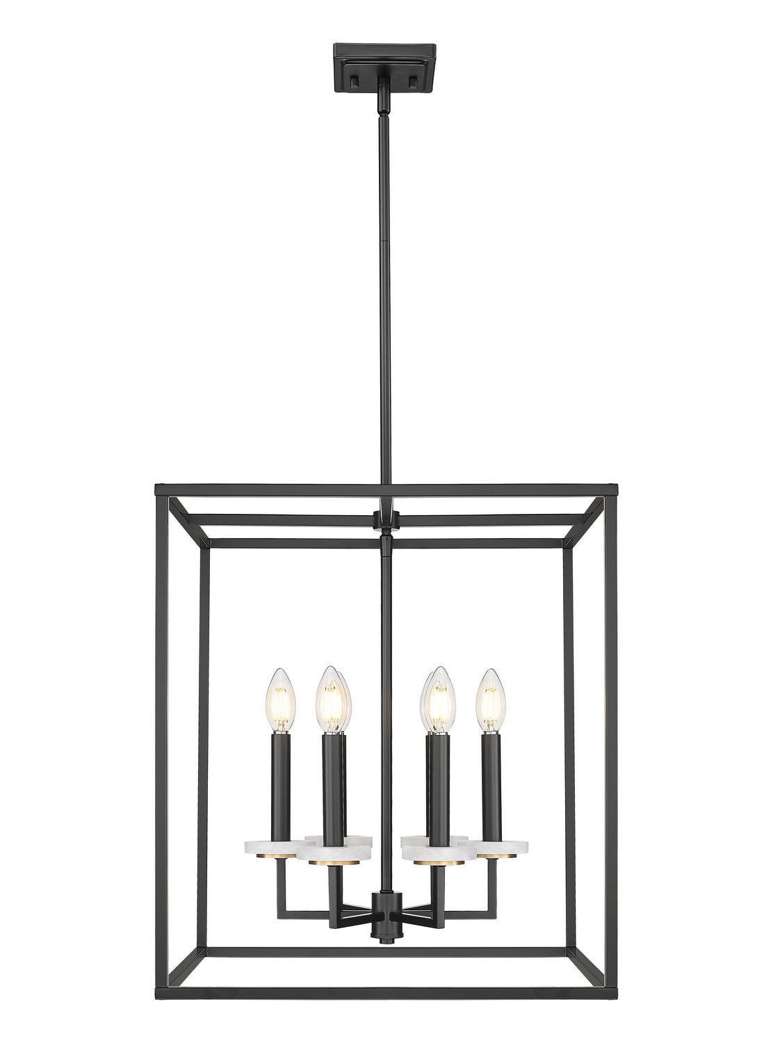 Lustre Gaultier Noir mat + Or moderne, 18", 21 1/2" – vue 3