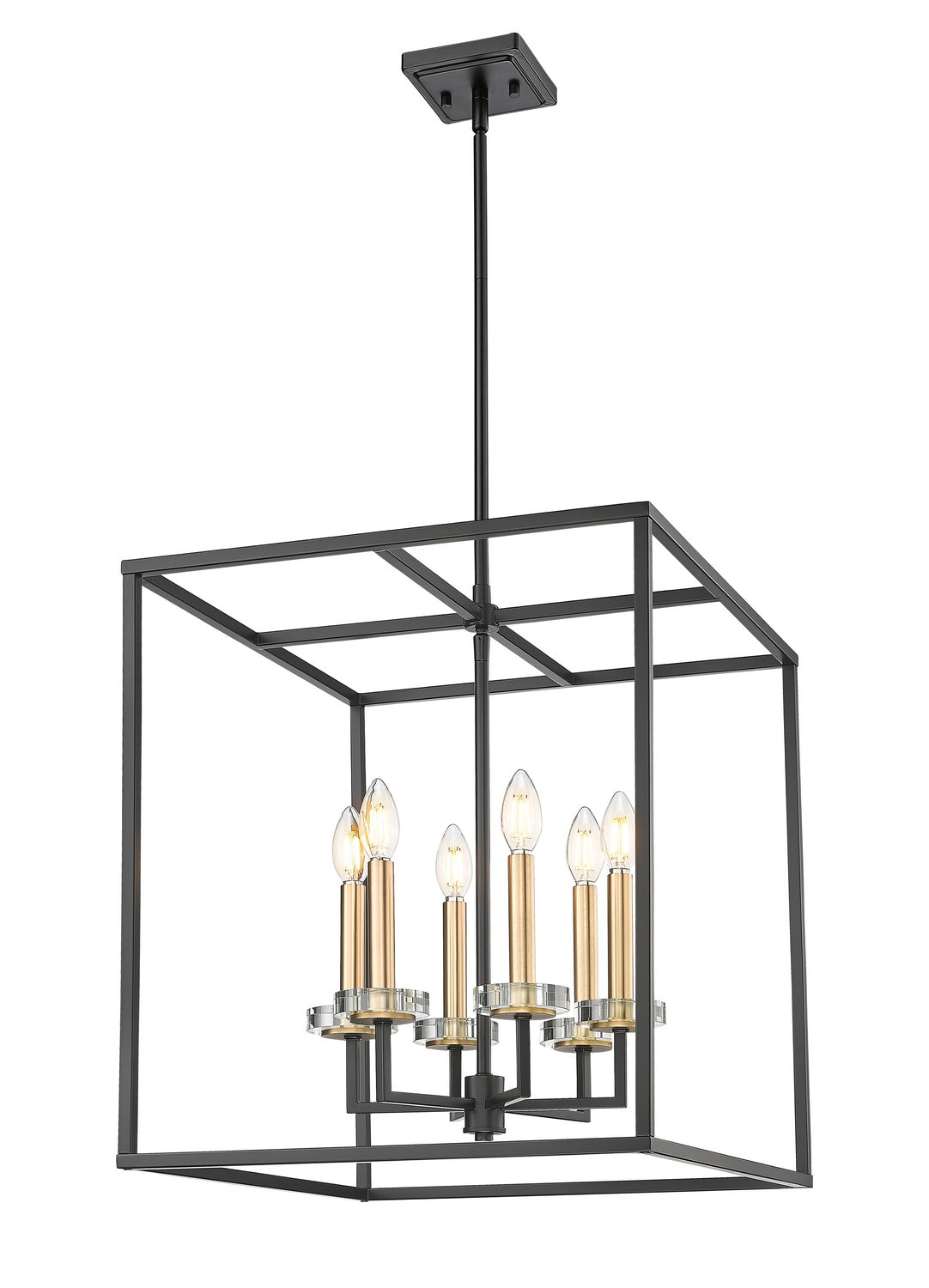Lustre Gaultier Noir mat + Or moderne, 18", 21 1/2" – vue 4