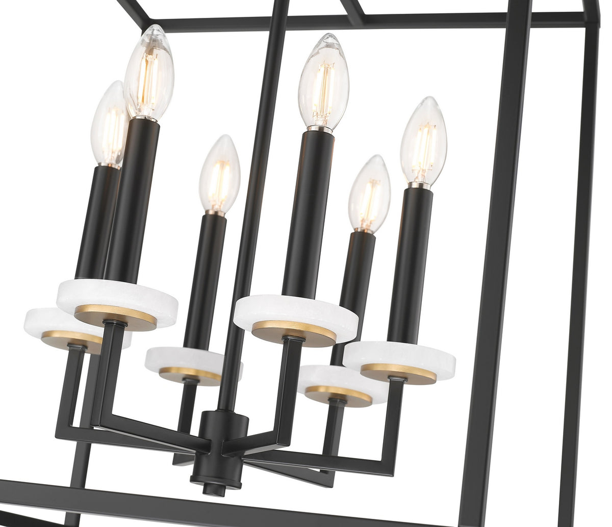 Lustre Gaultier Noir mat + Or moderne, 18", 21 1/2" – vue 5