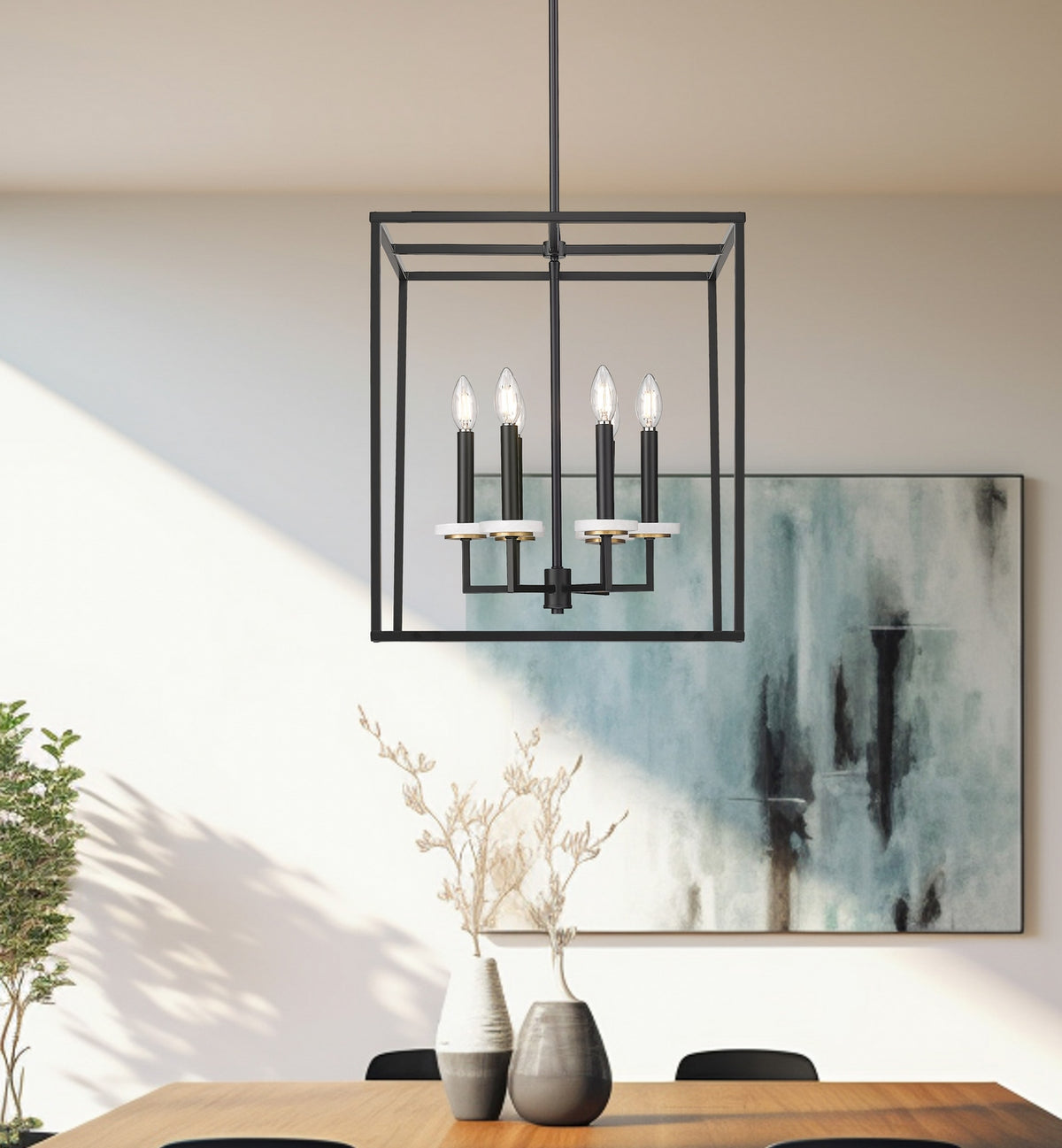 Lustre Gaultier Noir mat + Or moderne, 18", 21 1/2" – vue 8