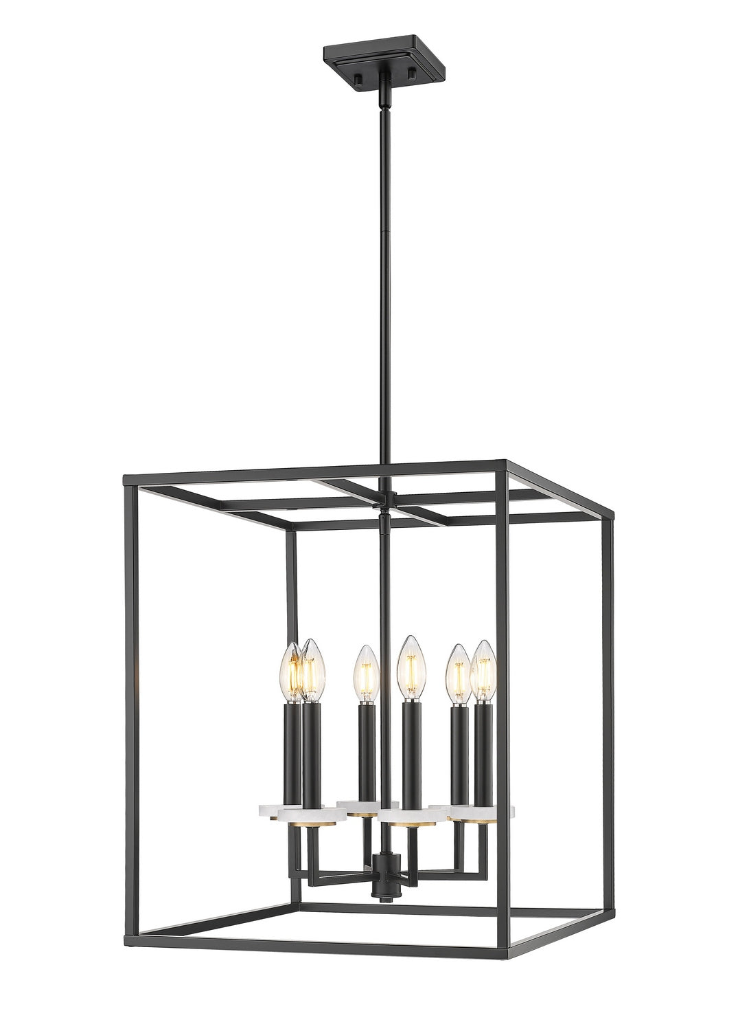 Lustre Gaultier Noir mat + Or moderne, 18", 21 1/2" – Z-Lite