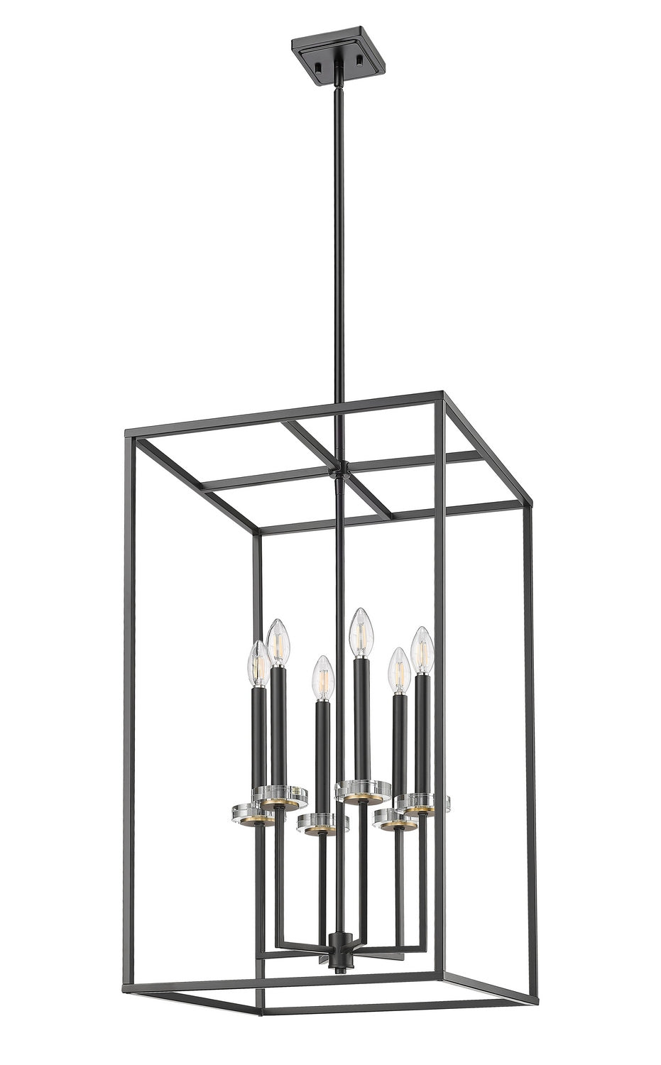 Lustre Gaultier Noir mat + Or moderne, 18", 32 3/4" – vue 2