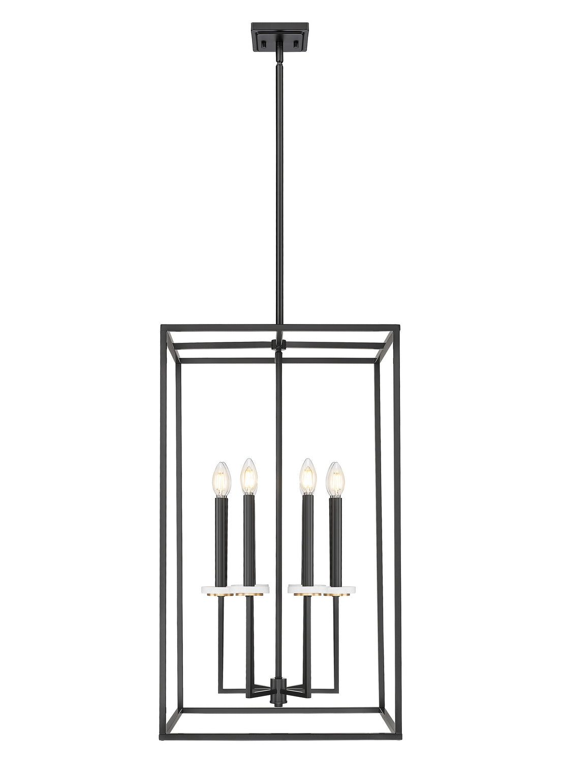 Lustre Gaultier Noir mat + Or moderne, 18", 32 3/4" – vue 3