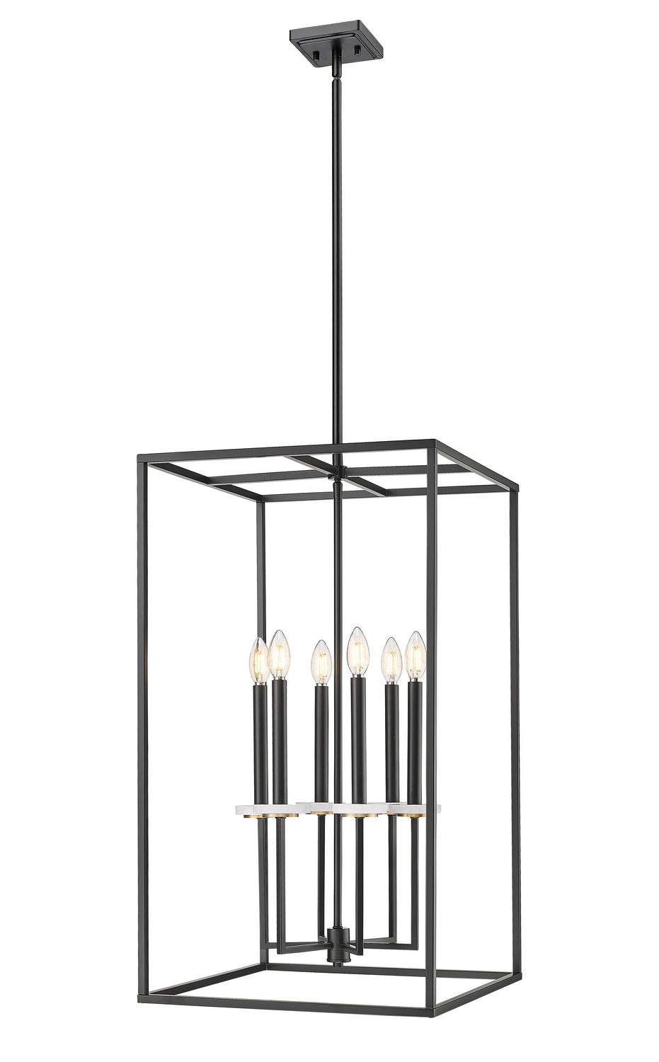 Lustre Gaultier Noir mat + Or moderne, 18", 32 3/4" – Z-Lite