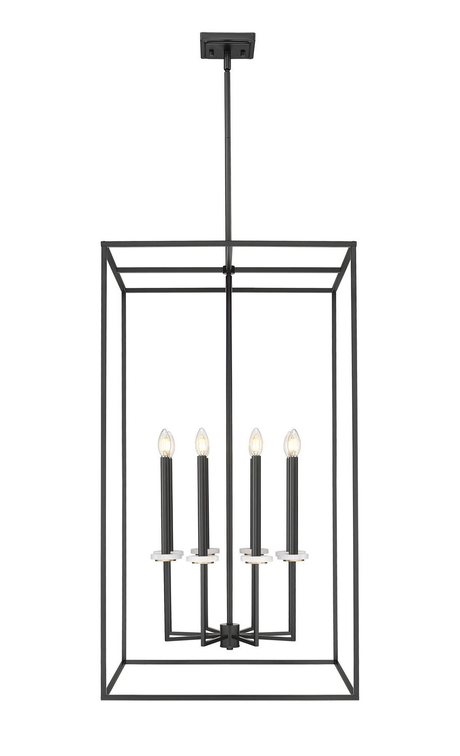 Lustre Gaultier Noir mat + Or moderne, 24", 45 1/4" – vue 3