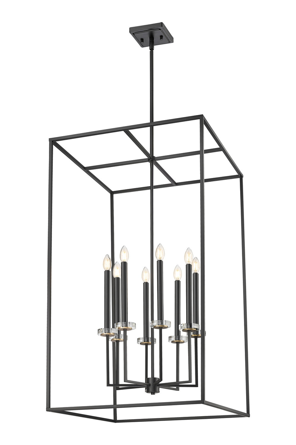 Lustre Gaultier Noir mat + Or moderne, 24", 45 1/4" – vue 4