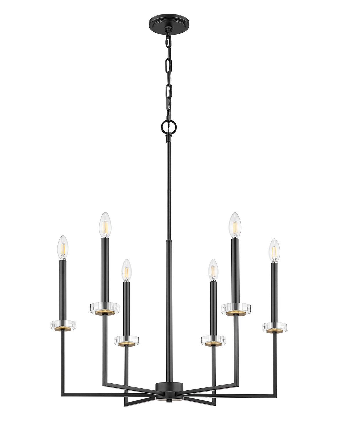 Lustre Gaultier Noir mat + Or moderne, 27 1/4", 33 1/4" – vue 2