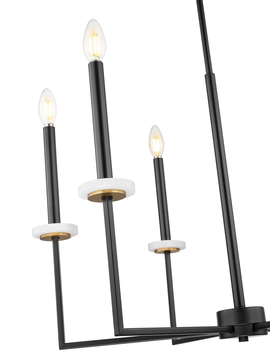 Lustre Gaultier Noir mat + Or moderne, 27 1/4", 33 1/4" – vue 5