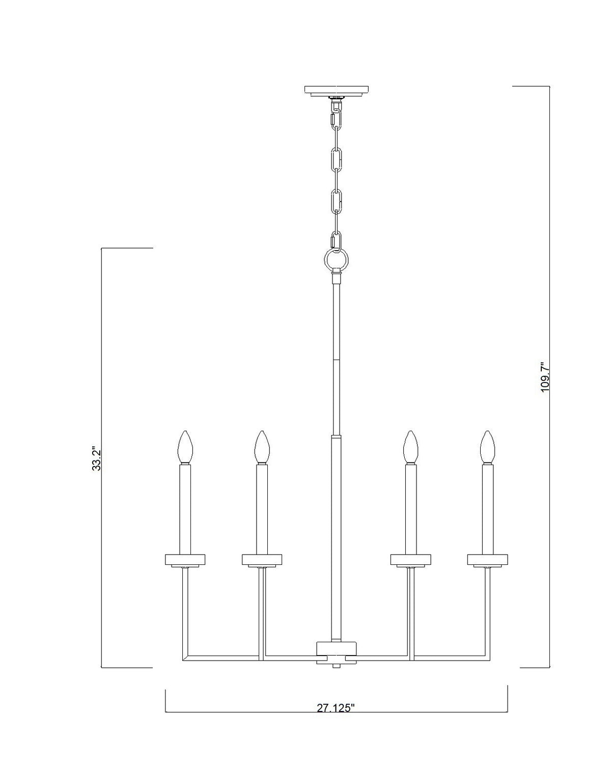 Lustre Gaultier Noir mat + Or moderne, 27 1/4", 33 1/4" – vue 6