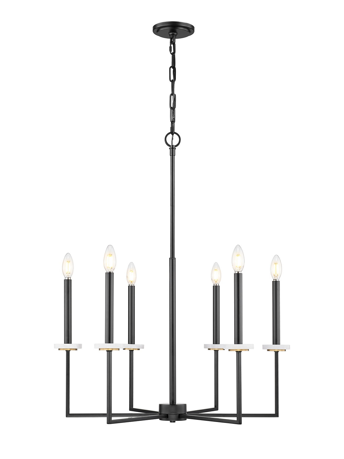 Lustre Gaultier Noir mat + Or moderne, 27 1/4", 33 1/4" – Z-Lite