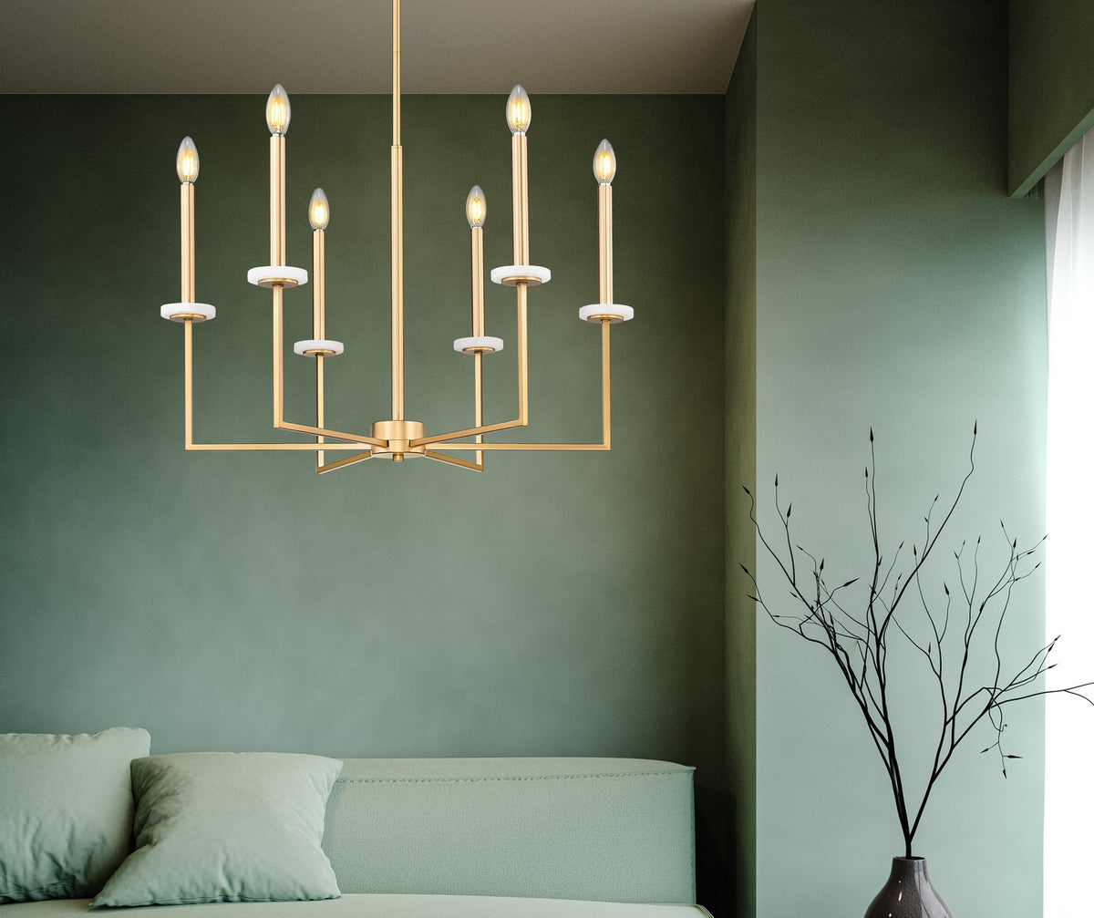 Lustre Gaultier Or moderne, 27 1/4", 33 1/4" – vue 8