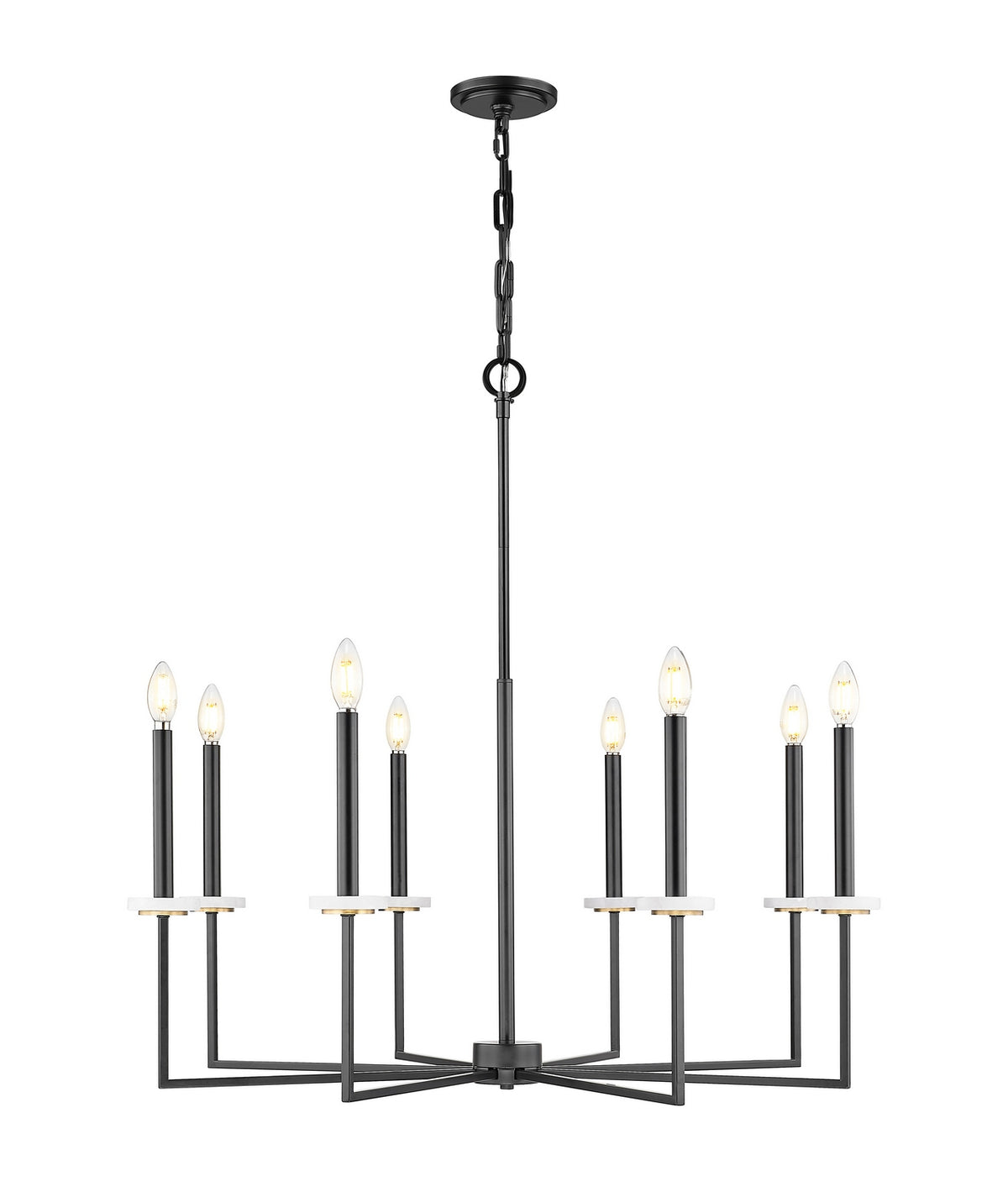 Lustre Gaultier Noir mat + Or moderne, 35 1/4", 45 1/4" – Z-Lite