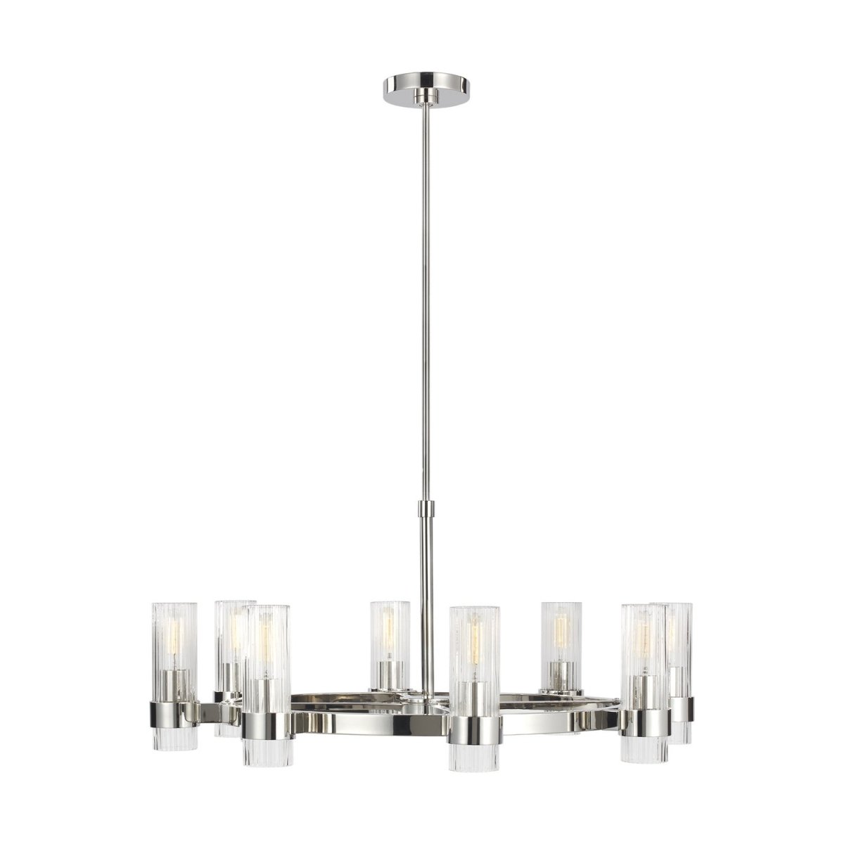 Lustre Geneva - Nickel poli 33" by Visual Comfort Studio | Luminaires & cie
