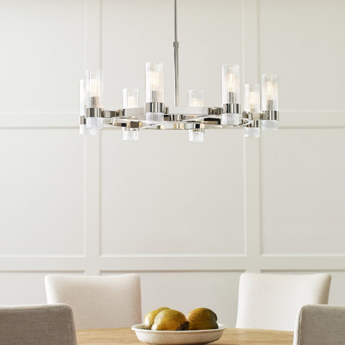 Lustre Geneva - Nickel poli 42" by Visual Comfort Studio | Luminaires & cie