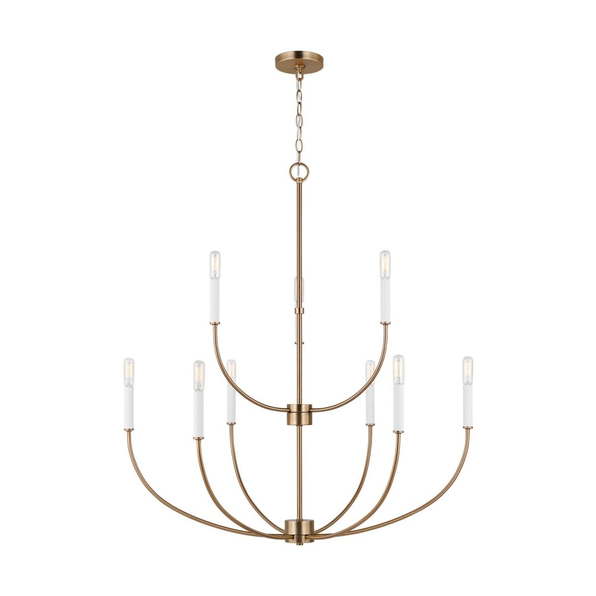 Lustre Greenwich - Laiton satiné 32" by Visual Comfort Studio | Luminaires & cie