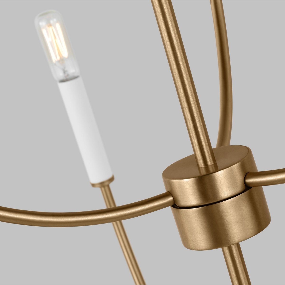 Lustre Greenwich - Nickel brossé 32" by Visual Comfort Studio | Luminaires & cie