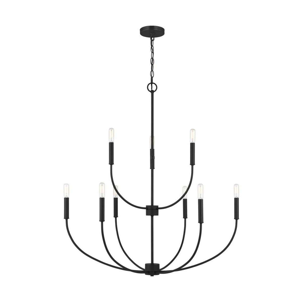 Lustre Greenwich - Nickel brossé 32" by Visual Comfort Studio | Luminaires & cie