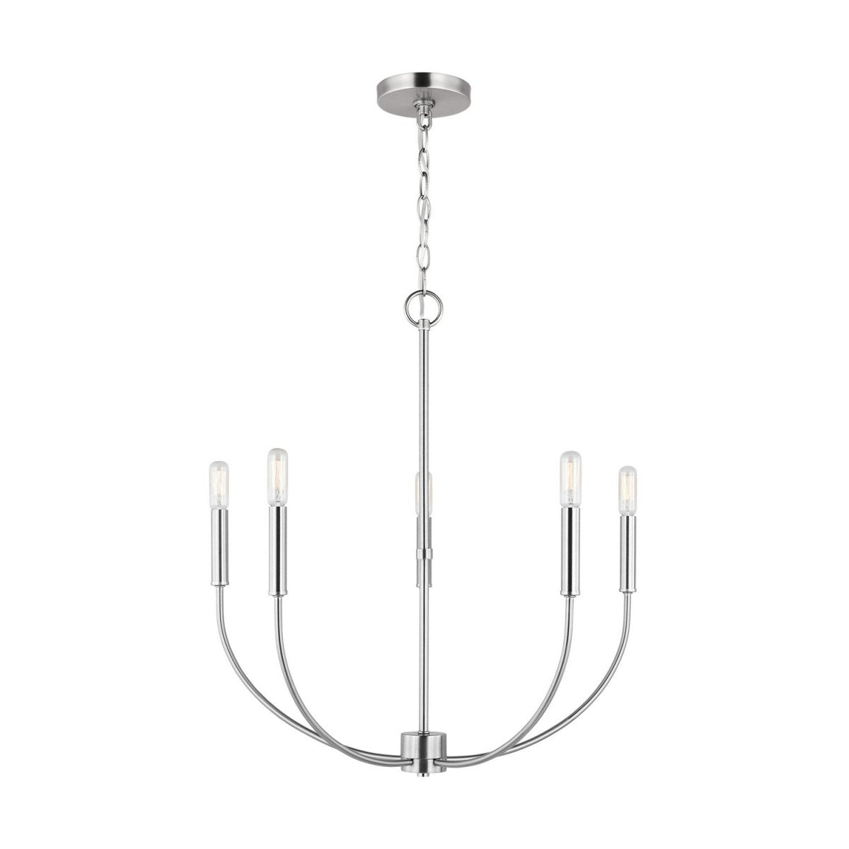 Lustre Greenwich - Nickel brossé 32" by Visual Comfort Studio | Luminaires & cie
