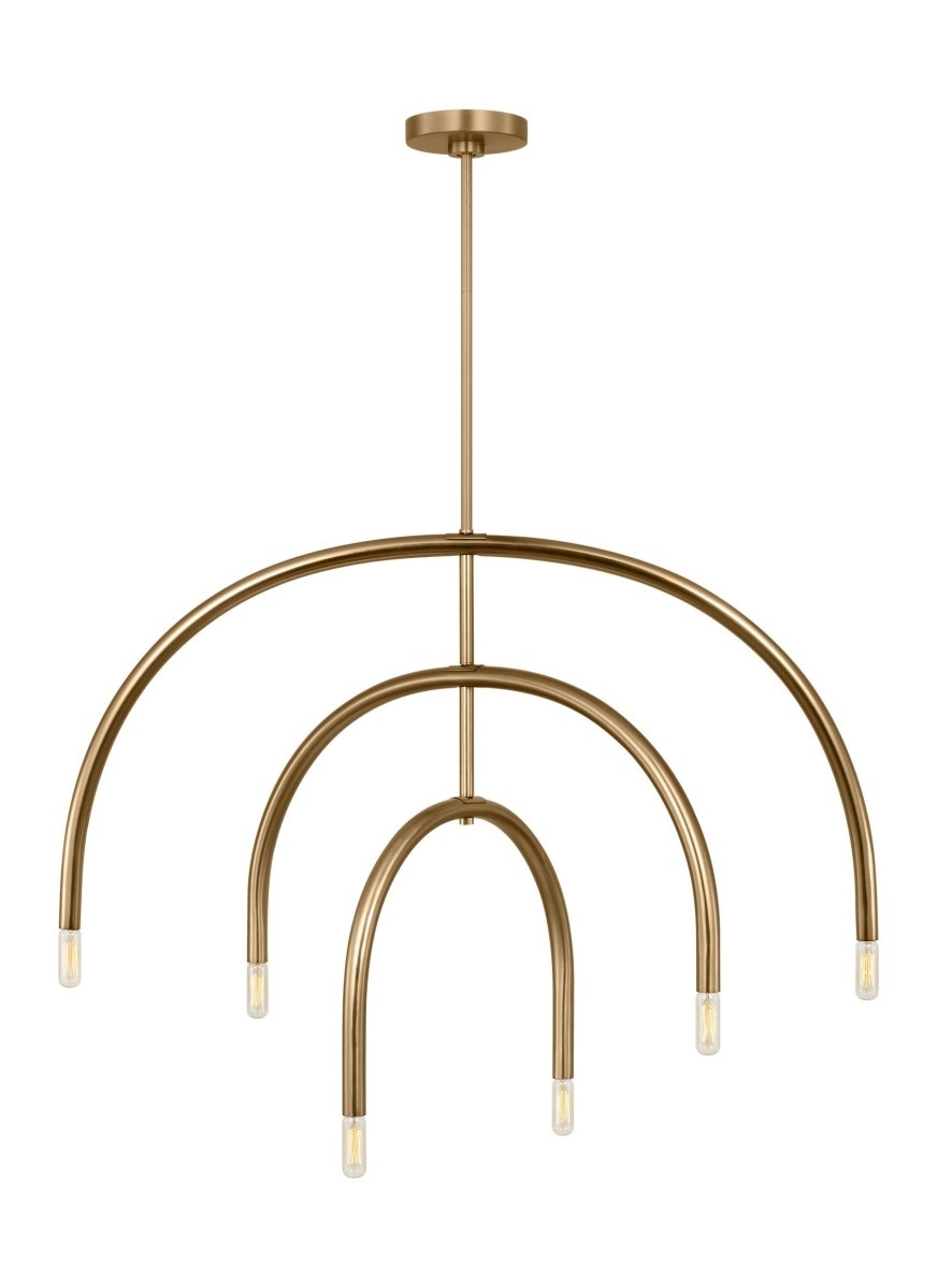 Lustre Hadden - Laiton satiné 36" by Visual Comfort Studio | Luminaires & cie