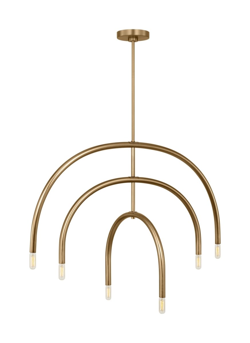 Lustre Hadden - Laiton satiné 36" by Visual Comfort Studio | Luminaires & cie