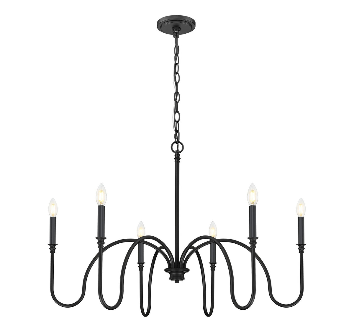 Lustre Jisele Noir mat, 41 3/4" – vue 4