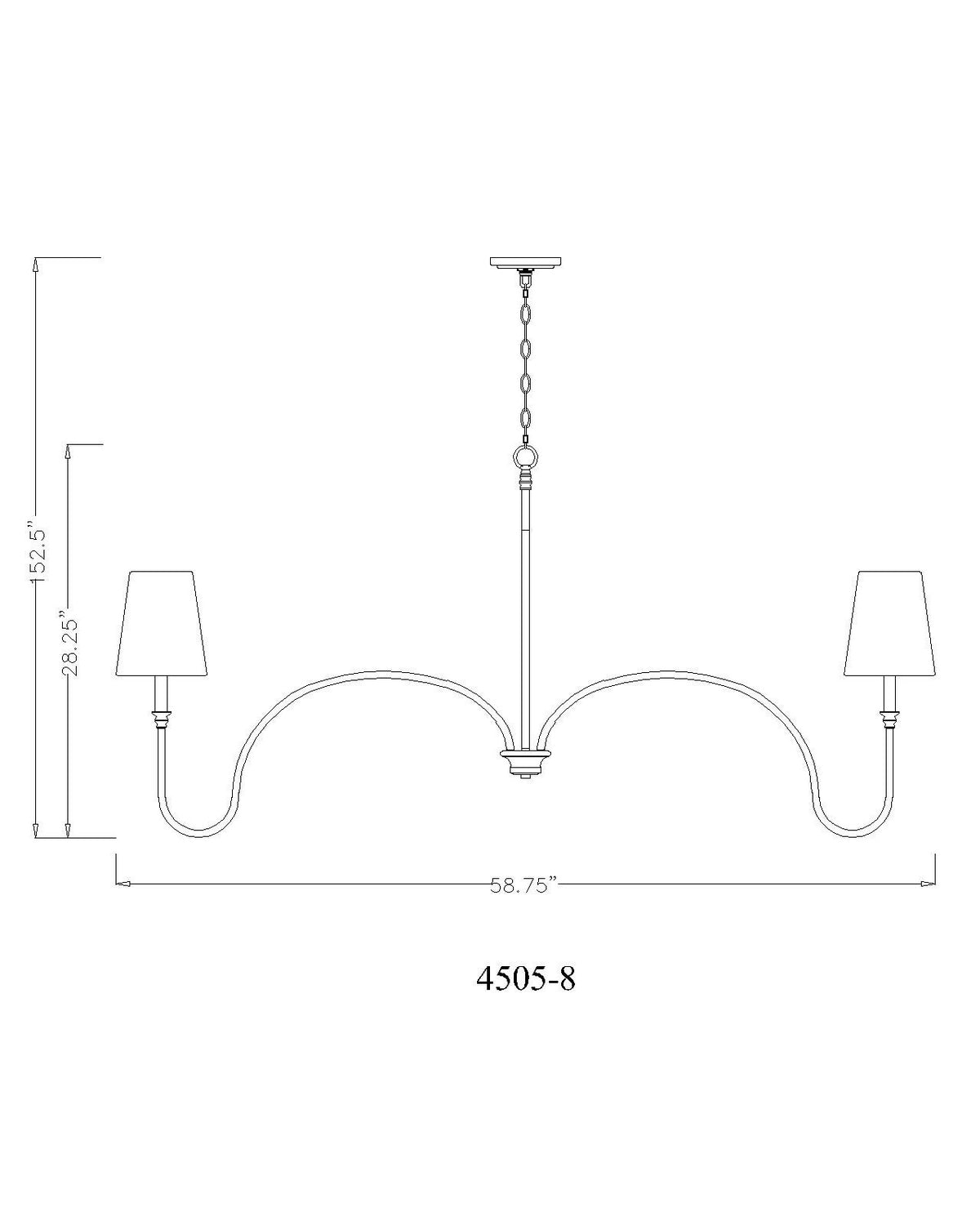 Lustre Jisele Noir mat, 58 3/4" – vue 6