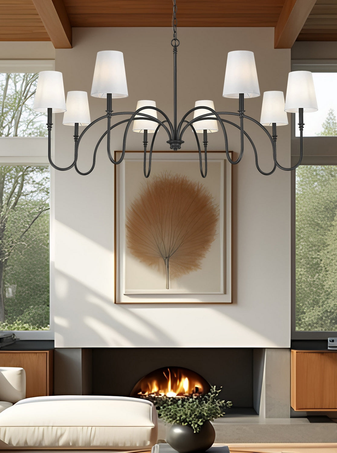 Lustre Jisele Noir mat, 58 3/4" – vue 7