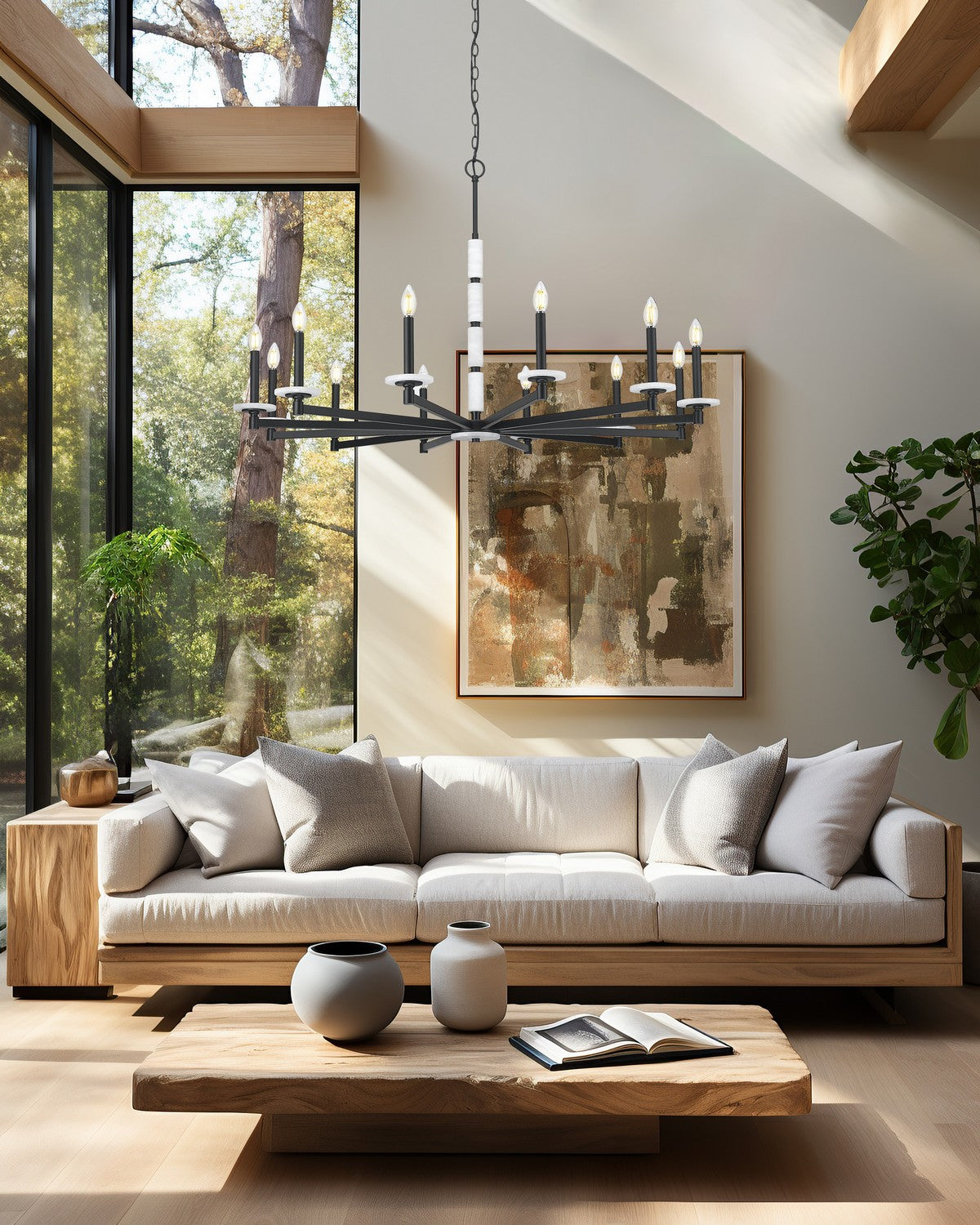 Lustre Kaden Noir mat, 48" – vue 3