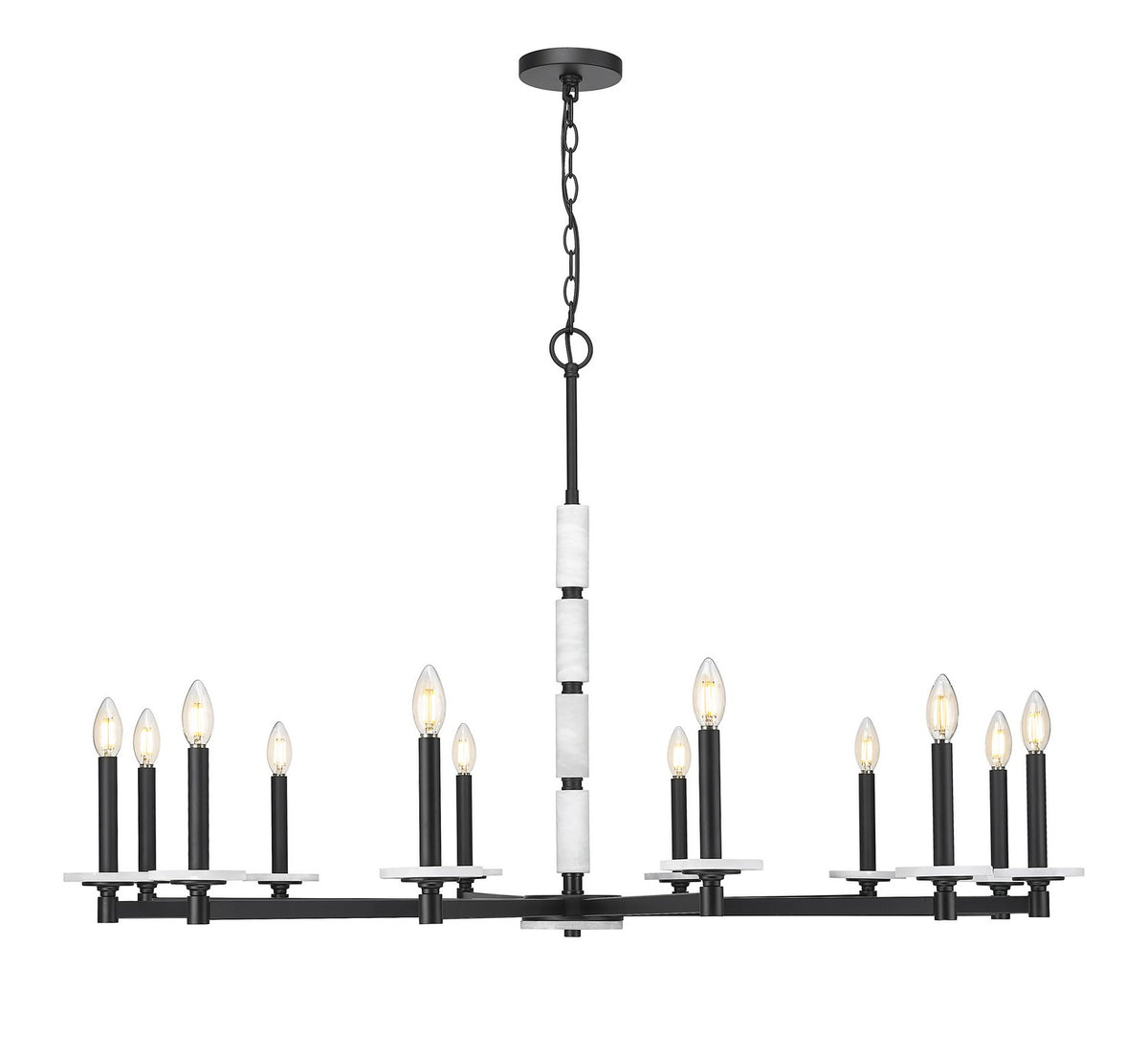 Lustre Kaden Noir mat, 48" – vue 7