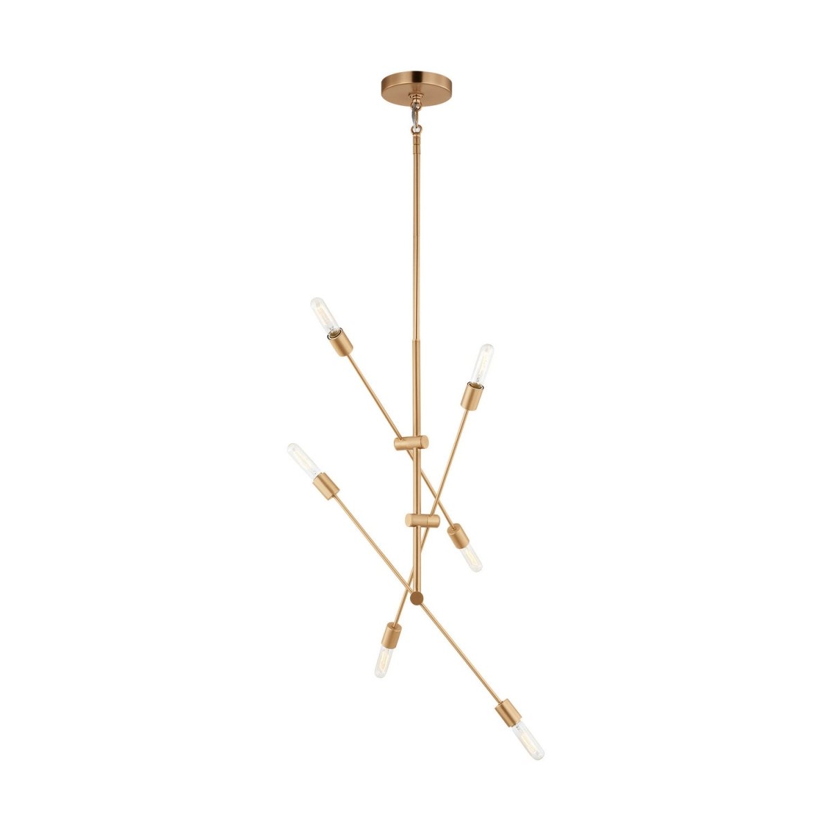 Lustre linéaire Axis - Laiton satiné by Visual Comfort Studio | Luminaires & cie