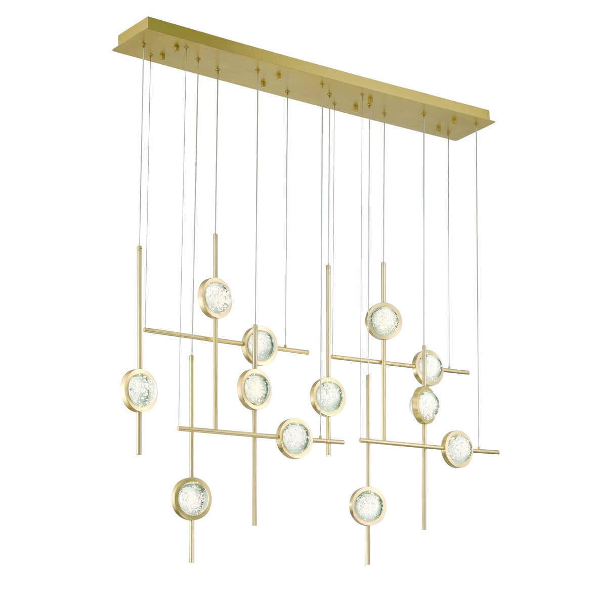 Lustre linéaire Barletta Or anodisé, 53" – vue 2