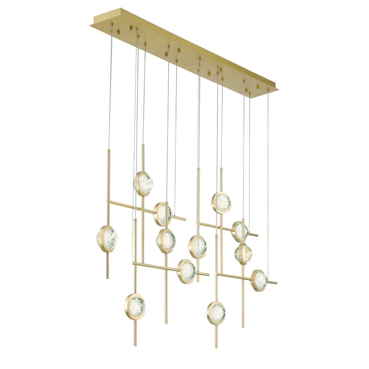 Lustre linéaire Barletta Or anodisé, 53" – vue 3