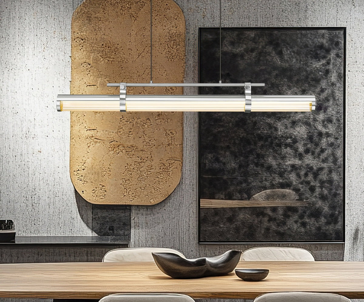 Lustre linéaire Benoit Nickel brossé, 44" – vue 7
