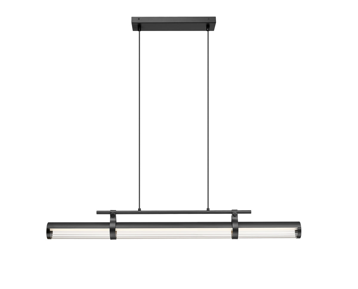 Lustre linéaire Benoit Noir mat, 44" – vue 2