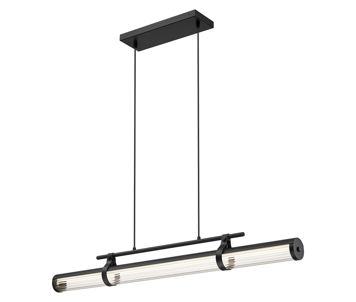 Lustre linéaire Benoit Noir mat, 44" – vue 3