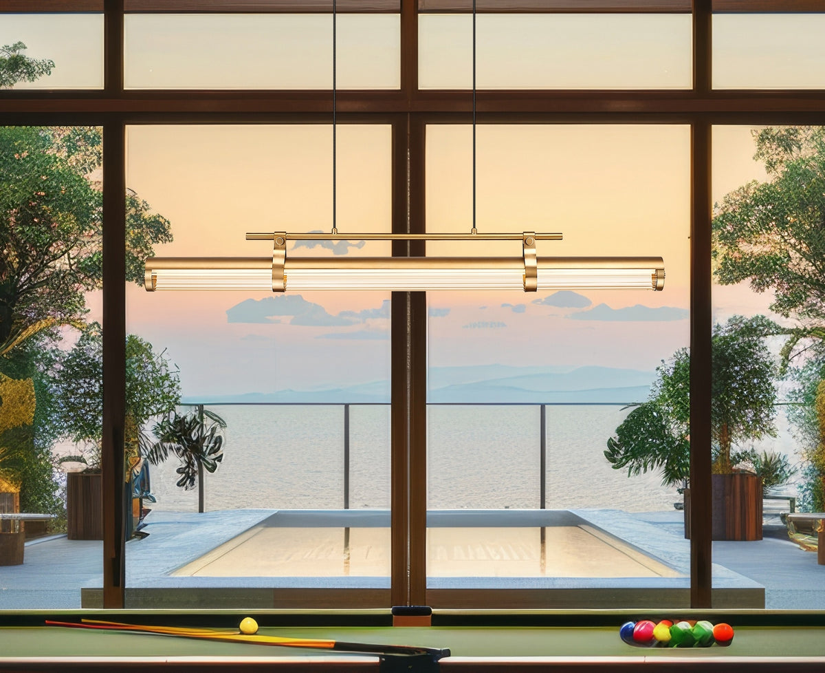 Lustre linéaire Benoit Or moderne, 44" – vue 8