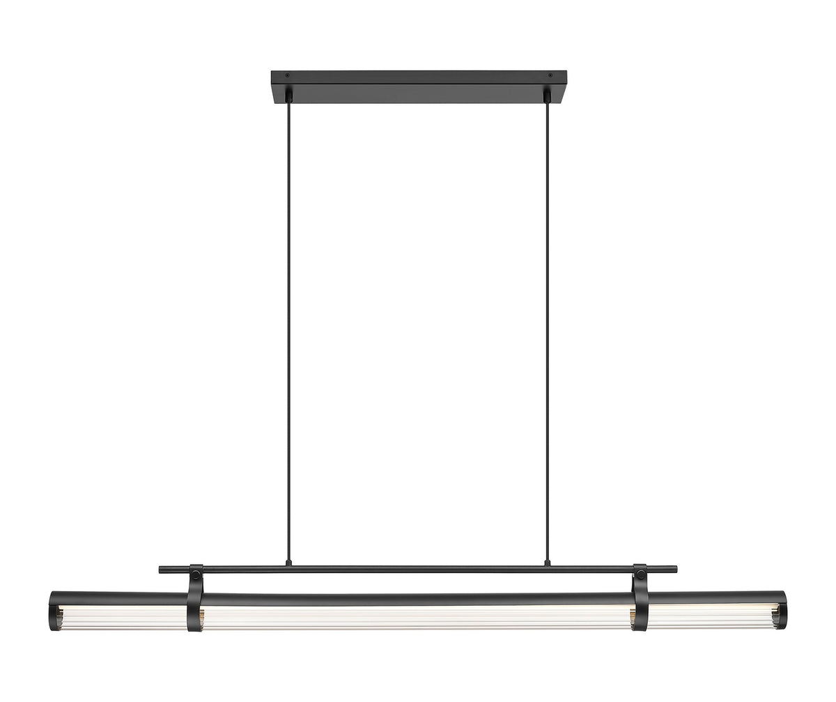 Lustre linéaire Benoit Noir mat, 56" – vue 2
