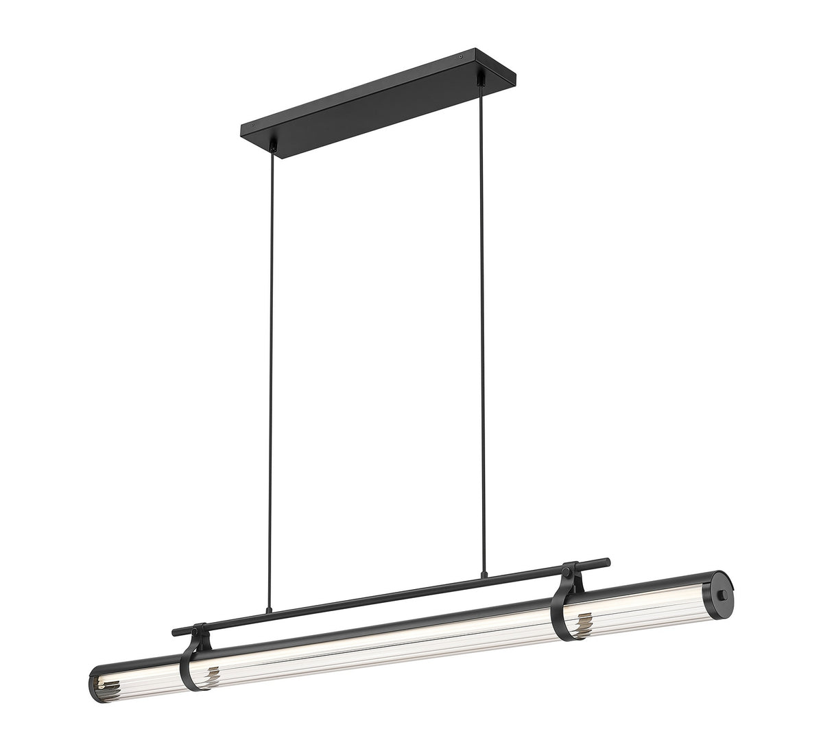 Lustre linéaire Benoit Noir mat, 56" – vue 3