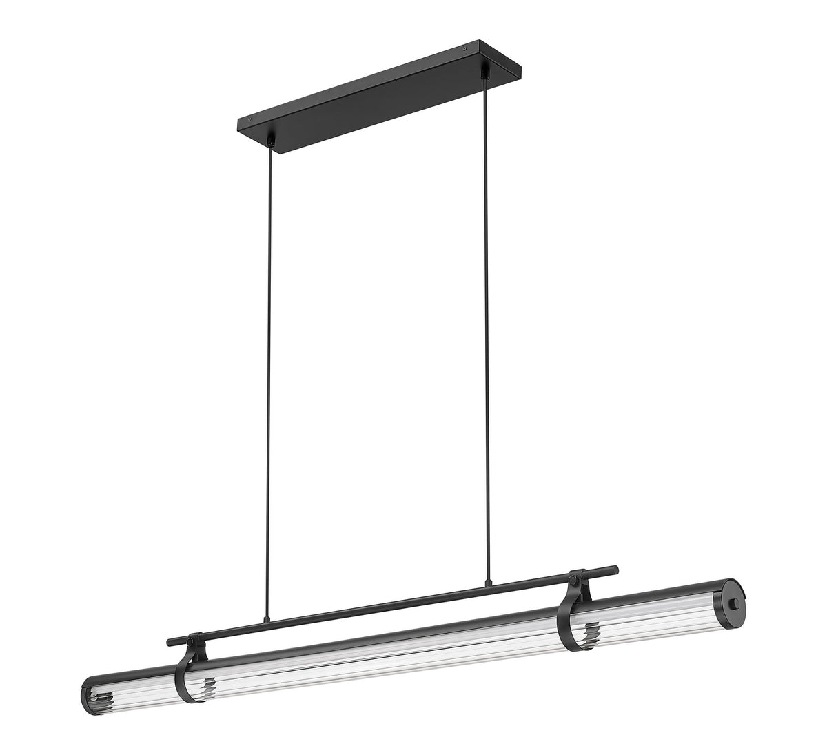 Lustre linéaire Benoit Noir mat, 56" – vue 5