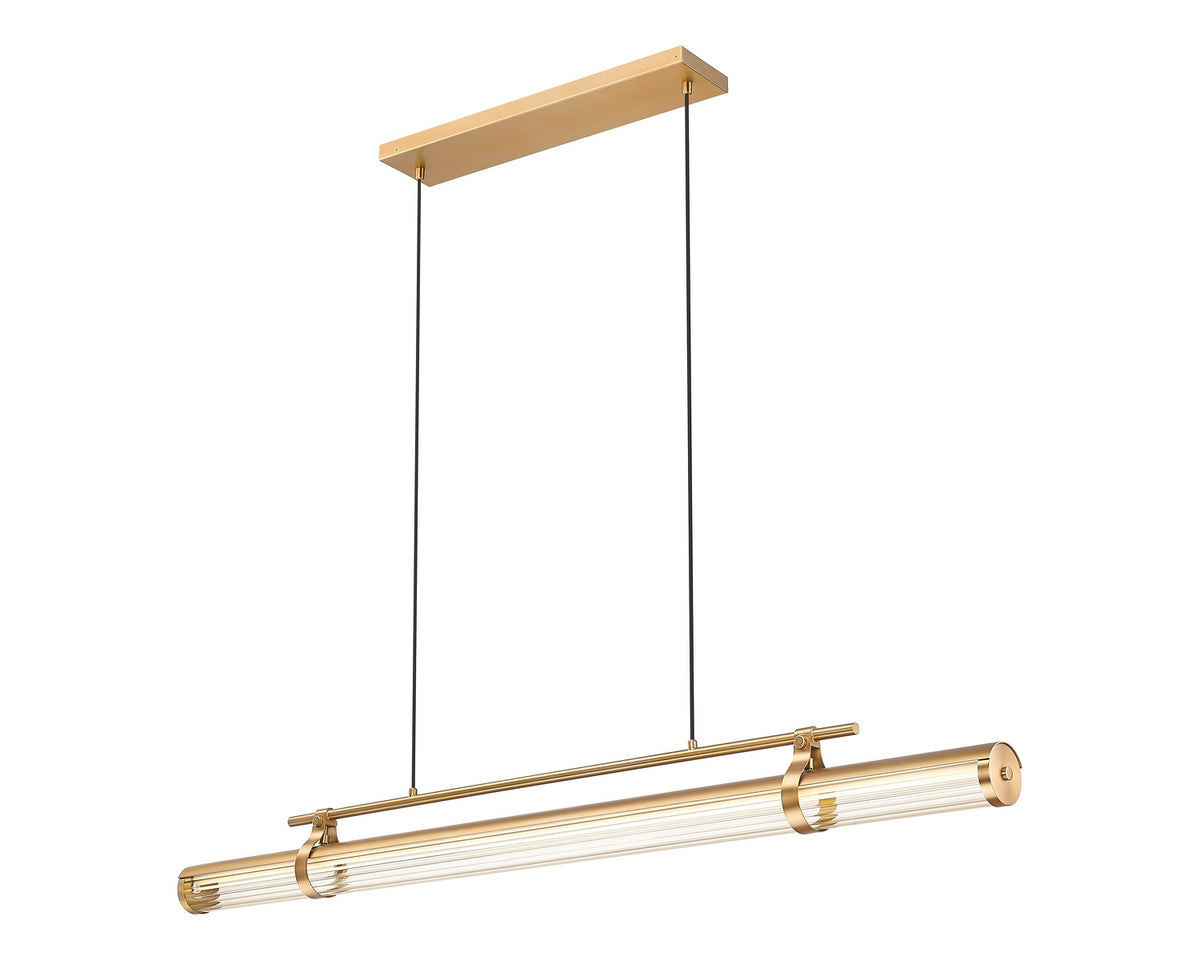 Lustre linéaire Benoit Or moderne, 56" – vue 3